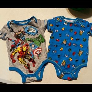 NWOT Two Marvel onesies - 3-6 month